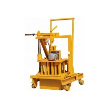 Small QT40-3C Manual Mobile Hollow Concrete Block Making Machine in Ghana