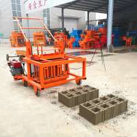 Mobile Diesel Engine QCM4-30 Egg Laying Hollow Concrete Blocks Making Machine